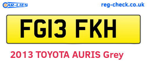 FG13FKH are the vehicle registration plates.