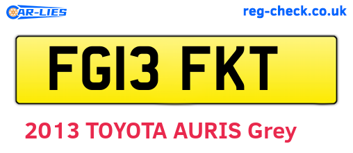 FG13FKT are the vehicle registration plates.