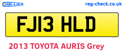 FJ13HLD are the vehicle registration plates.