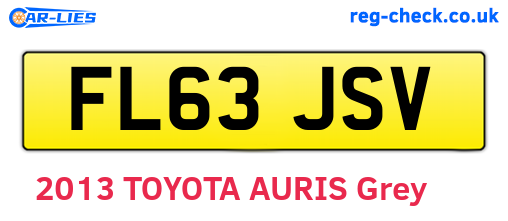 FL63JSV are the vehicle registration plates.