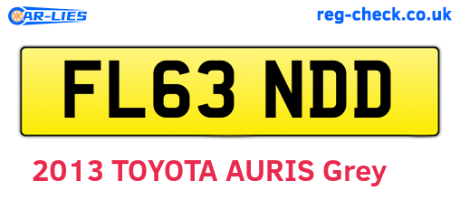 FL63NDD are the vehicle registration plates.