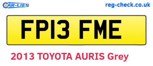 FP13FME are the vehicle registration plates.