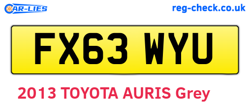 FX63WYU are the vehicle registration plates.