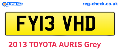 FY13VHD are the vehicle registration plates.