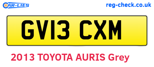 GV13CXM are the vehicle registration plates.