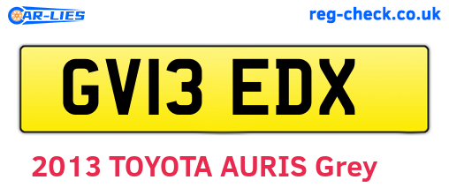 GV13EDX are the vehicle registration plates.