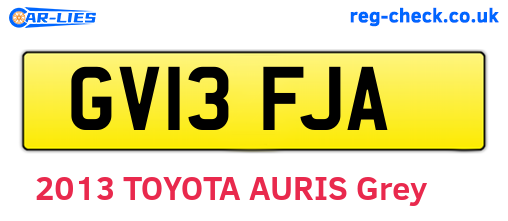 GV13FJA are the vehicle registration plates.