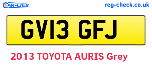 GV13GFJ are the vehicle registration plates.