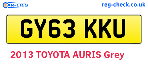 GY63KKU are the vehicle registration plates.