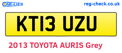 KT13UZU are the vehicle registration plates.