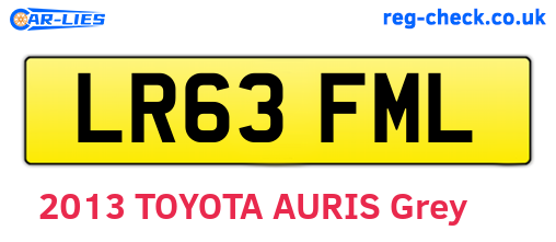 LR63FML are the vehicle registration plates.