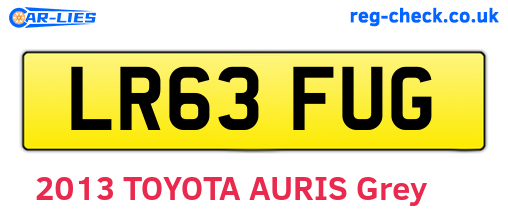 LR63FUG are the vehicle registration plates.