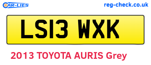 LS13WXK are the vehicle registration plates.