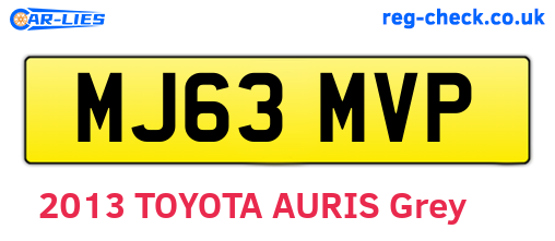 MJ63MVP are the vehicle registration plates.