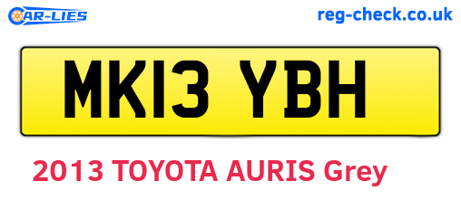 MK13YBH are the vehicle registration plates.
