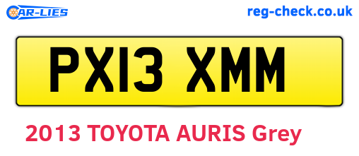 PX13XMM are the vehicle registration plates.