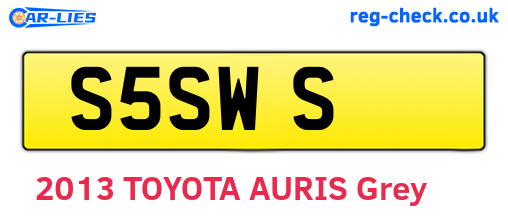 S5SWS are the vehicle registration plates.