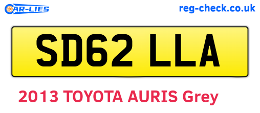 SD62LLA are the vehicle registration plates.
