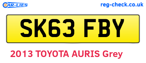 SK63FBY are the vehicle registration plates.