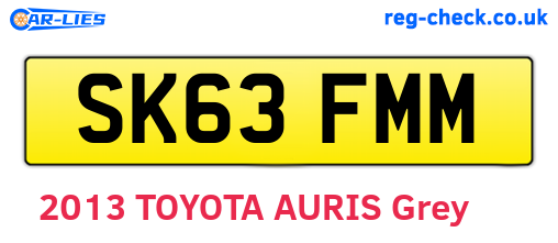 SK63FMM are the vehicle registration plates.