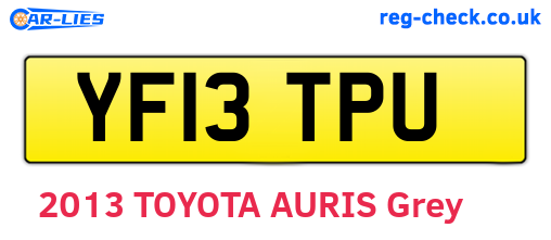 YF13TPU are the vehicle registration plates.