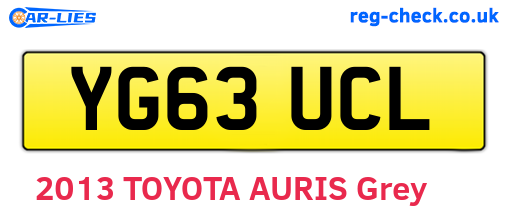 YG63UCL are the vehicle registration plates.