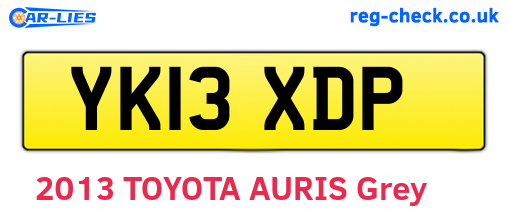 YK13XDP are the vehicle registration plates.