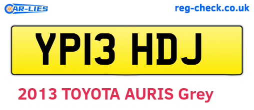 YP13HDJ are the vehicle registration plates.