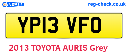YP13VFO are the vehicle registration plates.