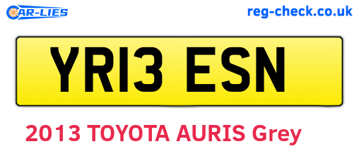 YR13ESN are the vehicle registration plates.