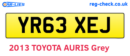 YR63XEJ are the vehicle registration plates.