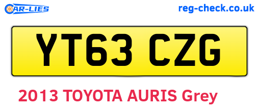 YT63CZG are the vehicle registration plates.