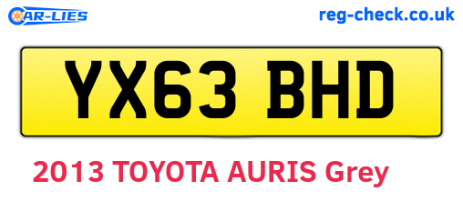 YX63BHD are the vehicle registration plates.