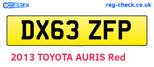 DX63ZFP are the vehicle registration plates.