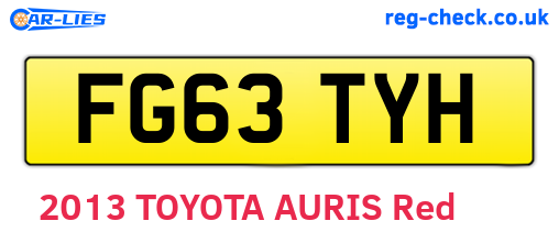 FG63TYH are the vehicle registration plates.