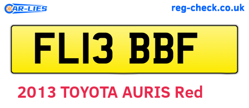 FL13BBF are the vehicle registration plates.