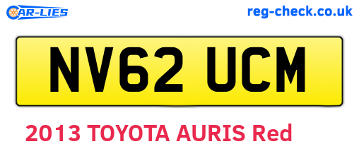 NV62UCM are the vehicle registration plates.