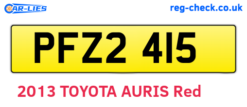 PFZ2415 are the vehicle registration plates.