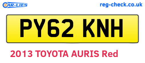 PY62KNH are the vehicle registration plates.