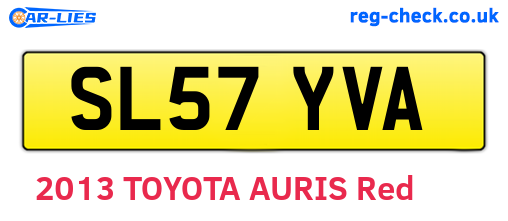 SL57YVA are the vehicle registration plates.