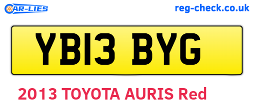 YB13BYG are the vehicle registration plates.