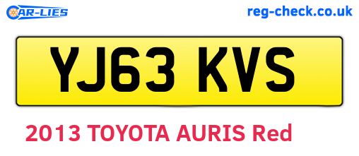 YJ63KVS are the vehicle registration plates.