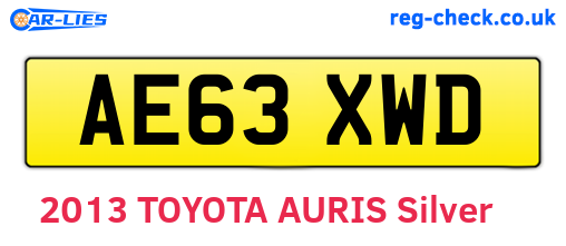 AE63XWD are the vehicle registration plates.