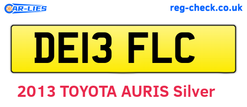 DE13FLC are the vehicle registration plates.