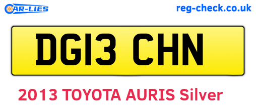 DG13CHN are the vehicle registration plates.