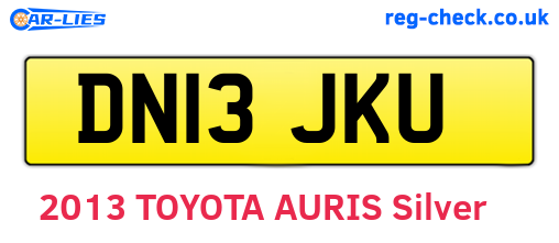 DN13JKU are the vehicle registration plates.