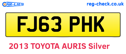 FJ63PHK are the vehicle registration plates.
