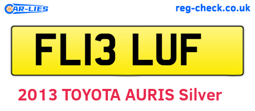 FL13LUF are the vehicle registration plates.