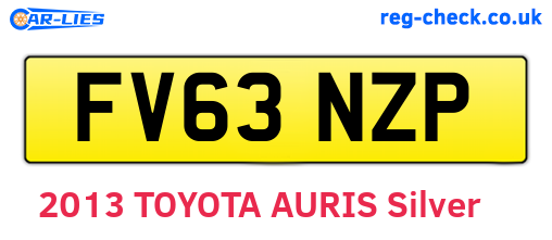 FV63NZP are the vehicle registration plates.