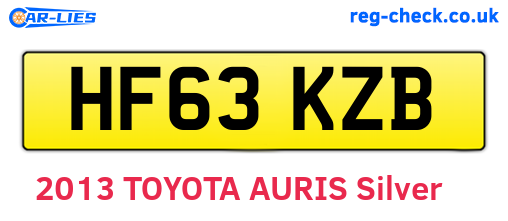 HF63KZB are the vehicle registration plates.
